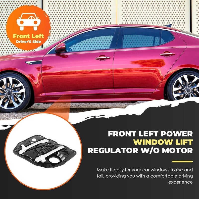 Aspaton 82471-2T510 Power Window Regulator Panel Front Left Driver Compatible with Optima 2014 2015 2.0L 2.4L 824712T510 Electric Window Regulator Panel 752-886 - Image 4